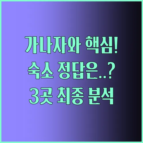 가나자와 여행의 완성 당신의 목적에 완벽한 숙소는? 호텔 3곳 완벽 분석